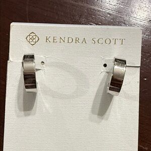 Kendra Scott Shiny Silver Huggie Earrings